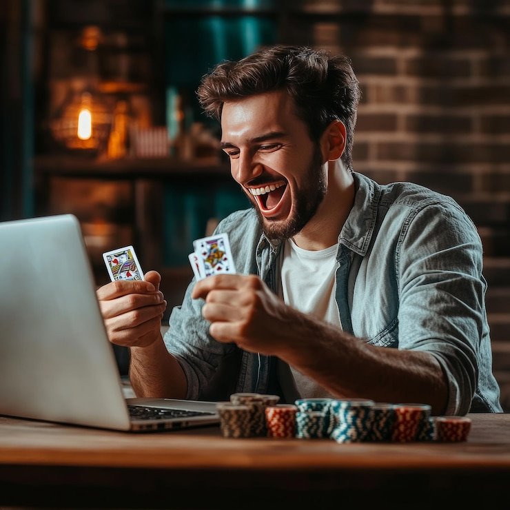 Pengguna memeriksa deposit dari perangkat mobile